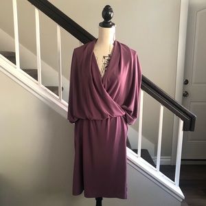 🌞Talbots | lavender wrap design dress size L